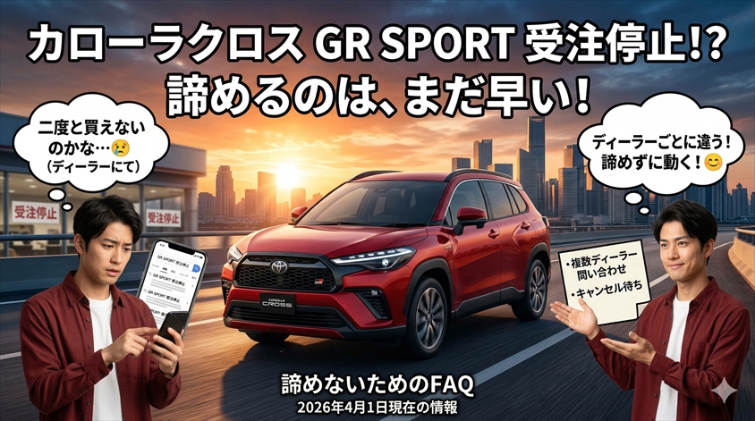 カローラクロスGRスポーツ受注停止についてのよくある質問（FAQ