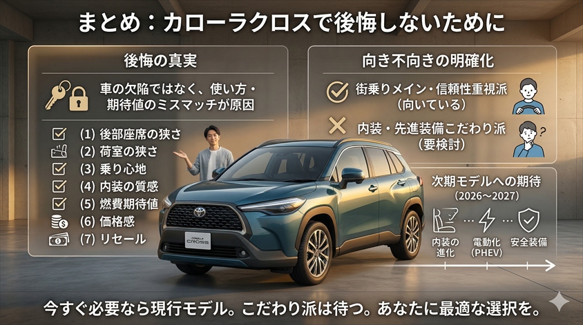まとめ：カローラクロスで後悔しないために
