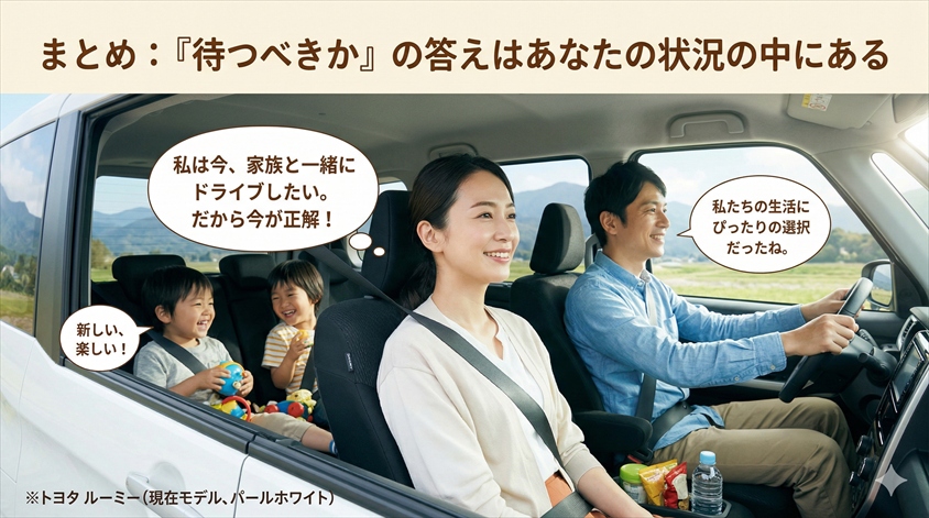 まとめ：「待つべきか」の答えはあなたの状況の中にある