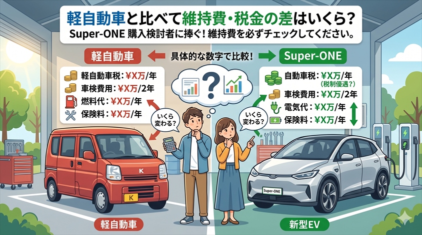 軽自動車と比べた維持費・税金の差はいくら？