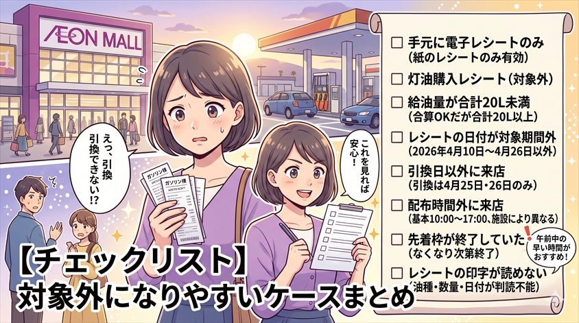 対象外になりやすいケースまとめ【チェックリスト】