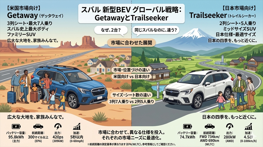 ゲッタウェイとトレイルシーカーの違い。何が同じで何が異なるか