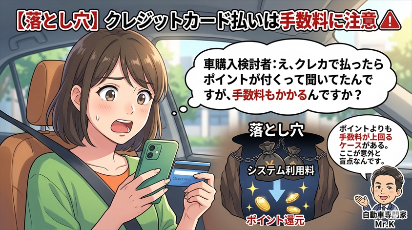 【落とし穴】クレジットカード払いは手数料に注意