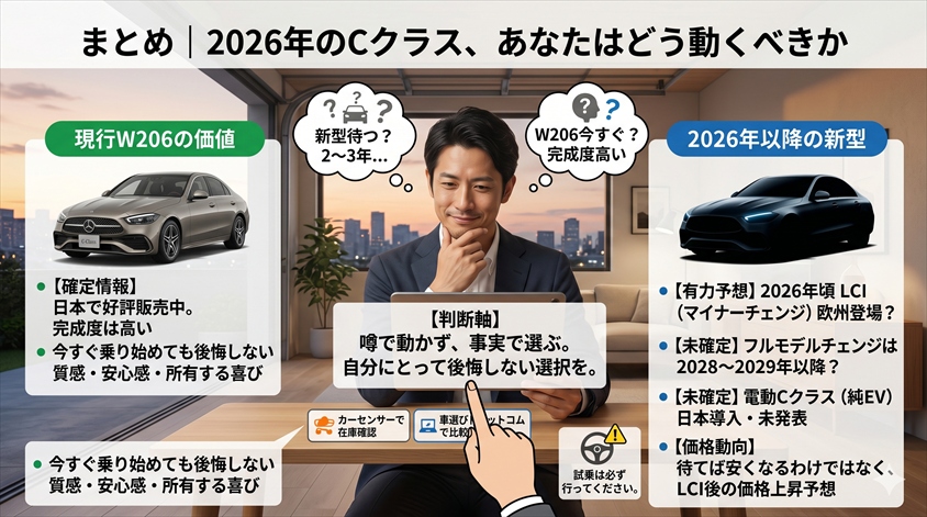 まとめ｜2026年のCクラス、あなたはどう動くべきか