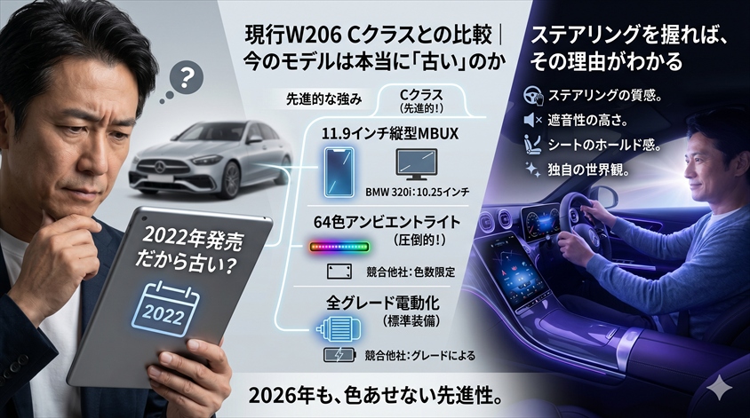 現行W206 Cクラスとの比較｜今のモデルは本当に「古い」のか
