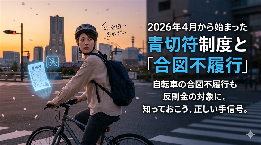 2026年4月から始まった青切符制度と「合図不履行」