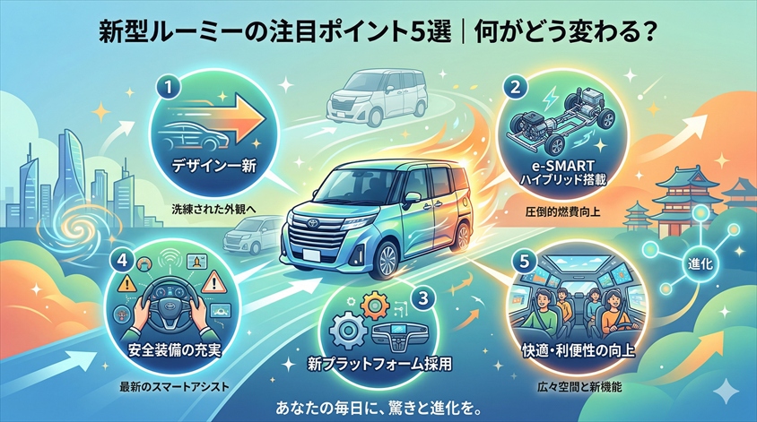 新型ルーミーの注目ポイント5選|何がどう変わる?
