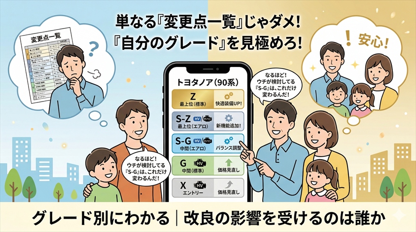 グレード別にわかる|改良の影響を受けるのは誰か