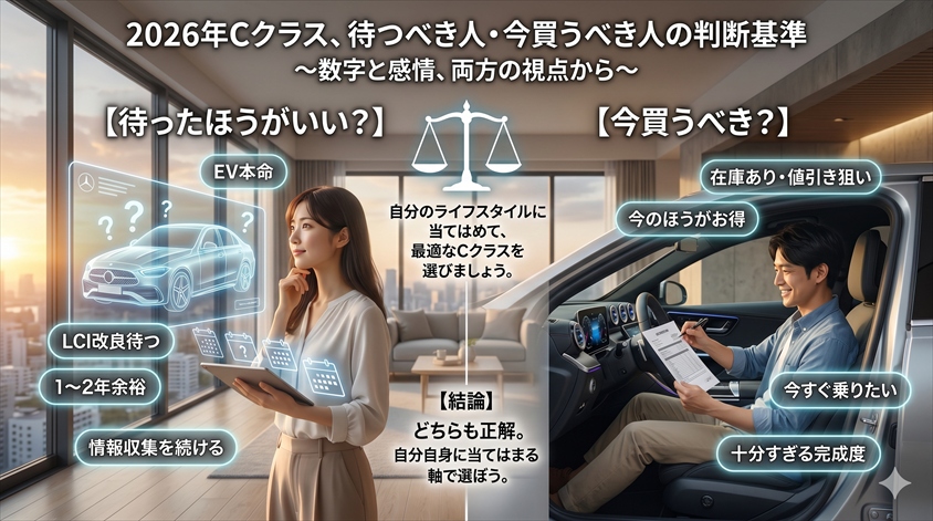 2026年のCクラス、待つべき人・今買うべき人の判断基準