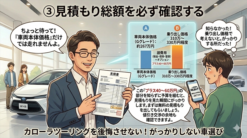 見積もり総額を必ず確認する