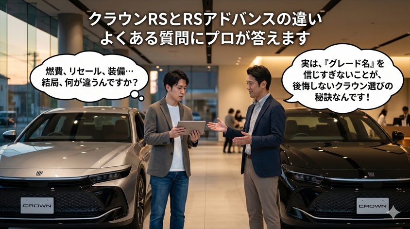 クラウンRSとRSアドバンスの違いについてのよくある質問（FAQ）