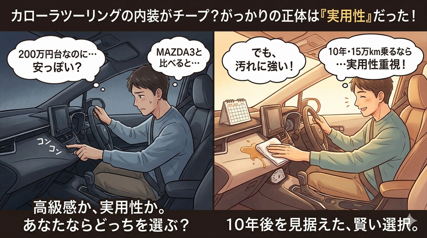 ③ 内装がチープに感じる