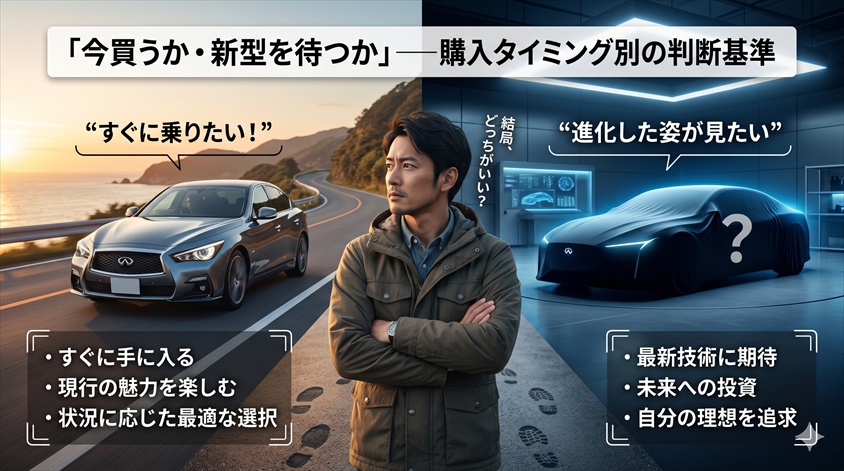 「今買うか・新型を待つか」──購入タイミング別の判断基準