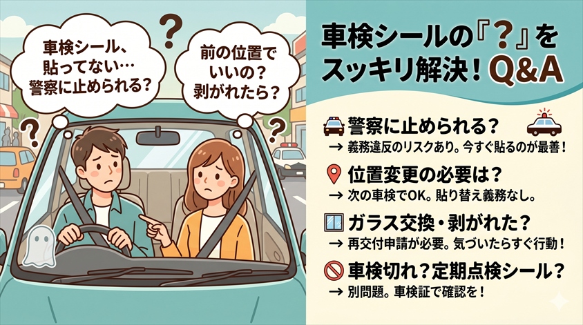 車検シール貼ってない車が多い理由についてのよくある質問(Q&A)