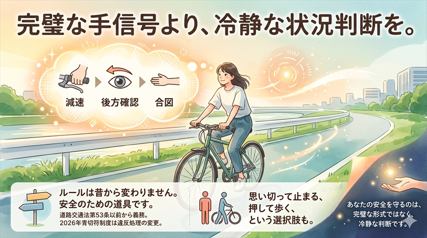 自転車のハンドサインが危ないのまとめ