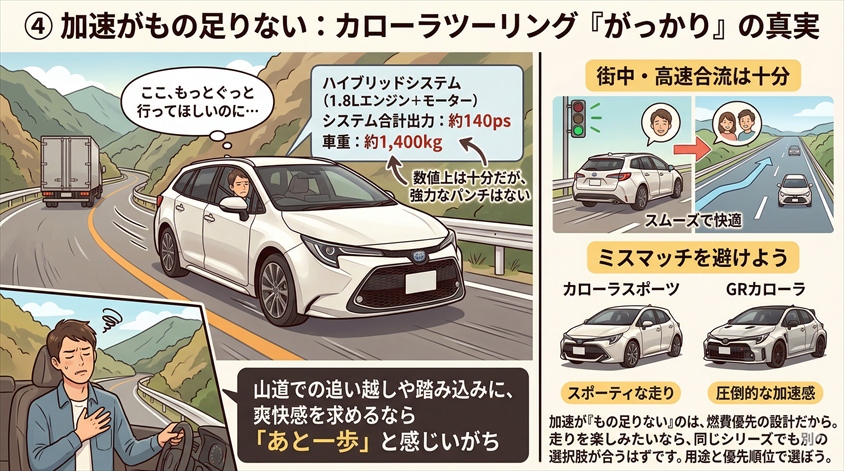 ④ 加速がもの足りない