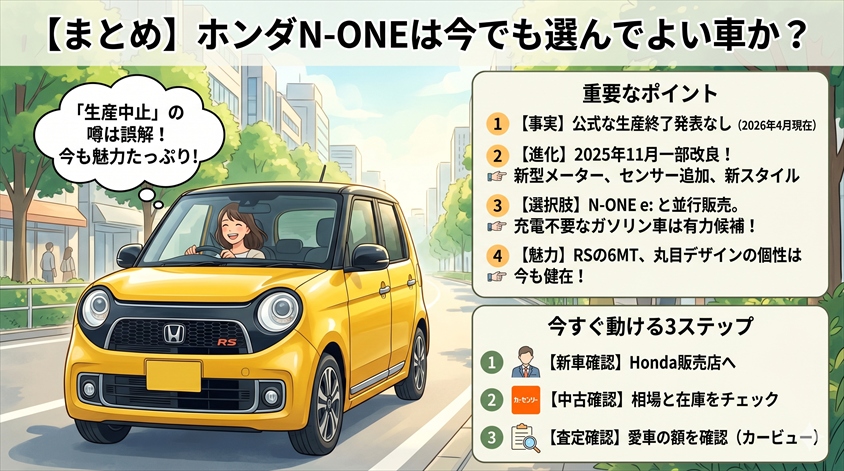 まとめ——ホンダN-ONEは今でも選んでよい車か