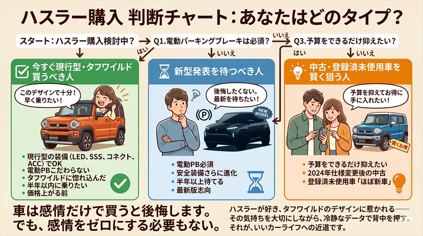 まとめ——あなたはどのタイプ？判断チャート