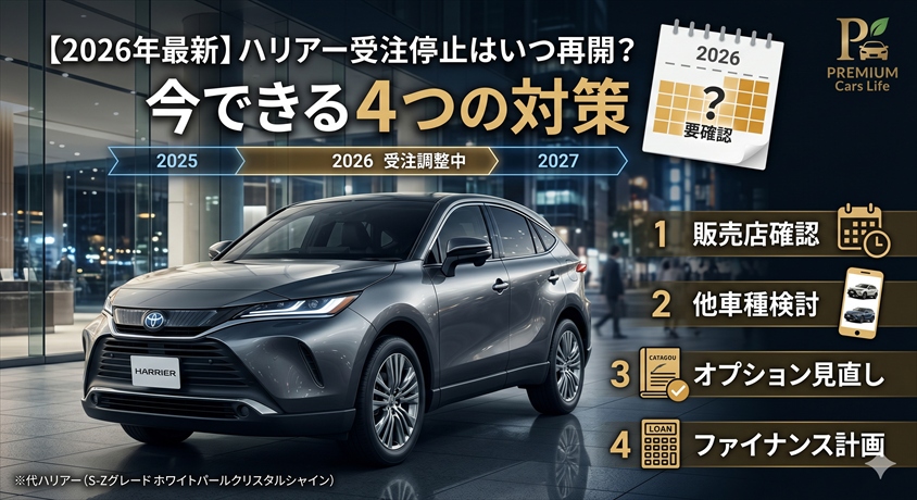 【2026年最新】ハリアー受注停止はいつ再開？今できる4つの対策