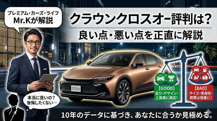 クラウンクロスオーバーの評判は？良い点・悪い点を正直に解説