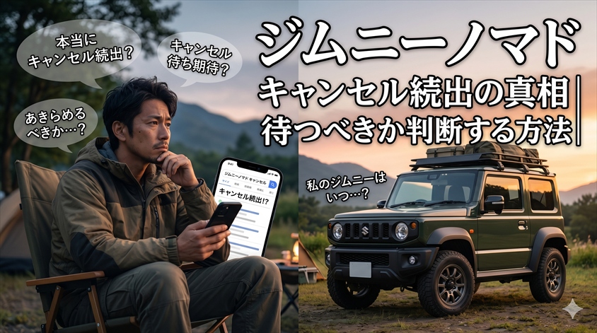 ジムニーノマドのキャンセル続出の真相｜待つべきか判断する方法