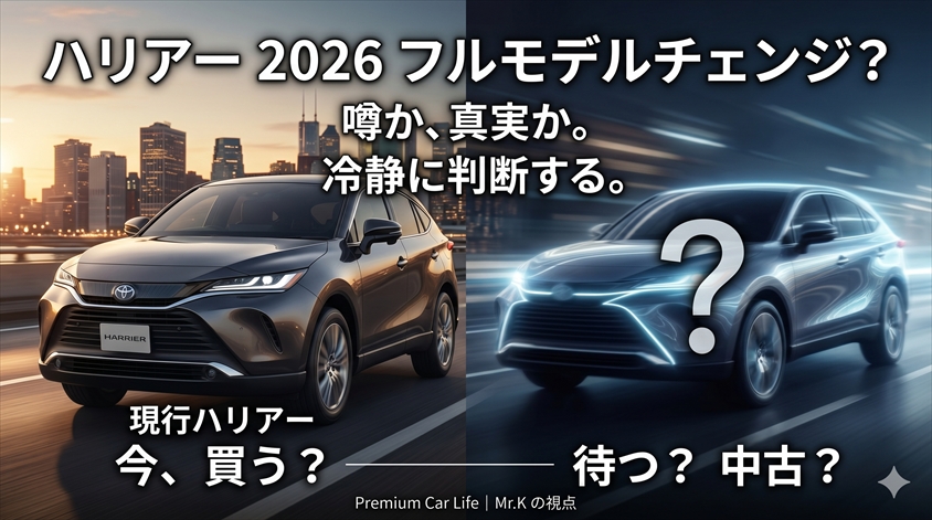 ハリアー フルモデルチェンジ 2026は本当に来るのか？確定情報と予想を整理