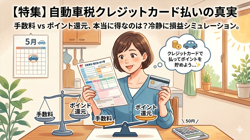 自動車税クレジットカード手数料はいくら？損益を徹底解説