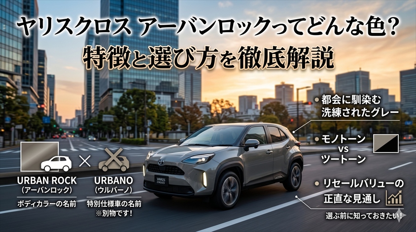 ヤリスクロス アーバンロックってどんな色？特徴と選び方