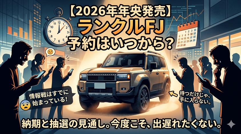 【2026年年央発売】ランクルFJ予約はいつから？納期と抽選の見通し