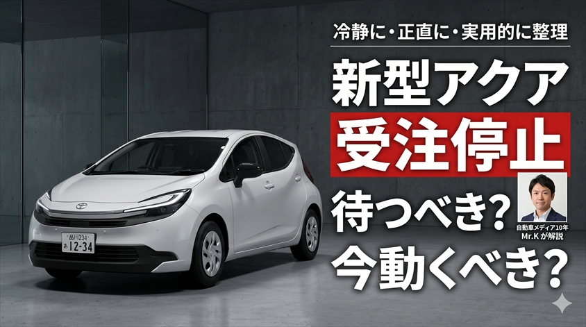 新型アクア受注停止、待つべき?今動くべき?判断基準