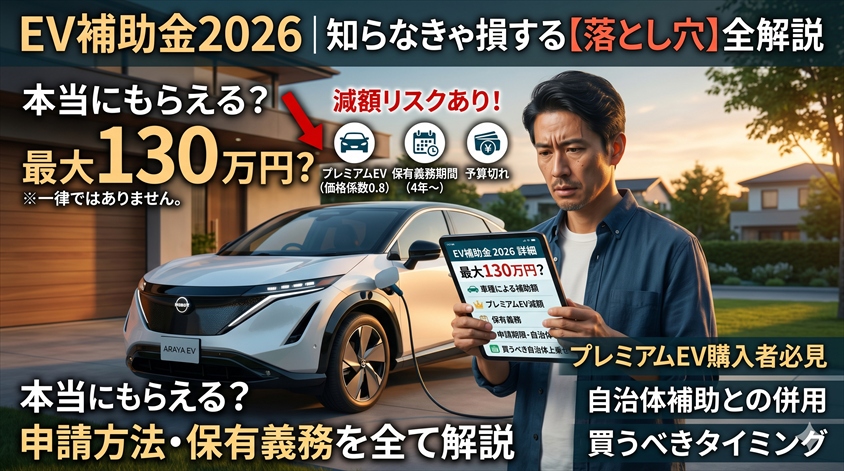 EV補助金2026|対象車種・申請方法・保有義務を全て解説