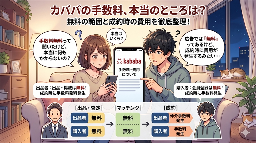 カババの手数料はいくら?無料の範囲と成約時の費用を整理