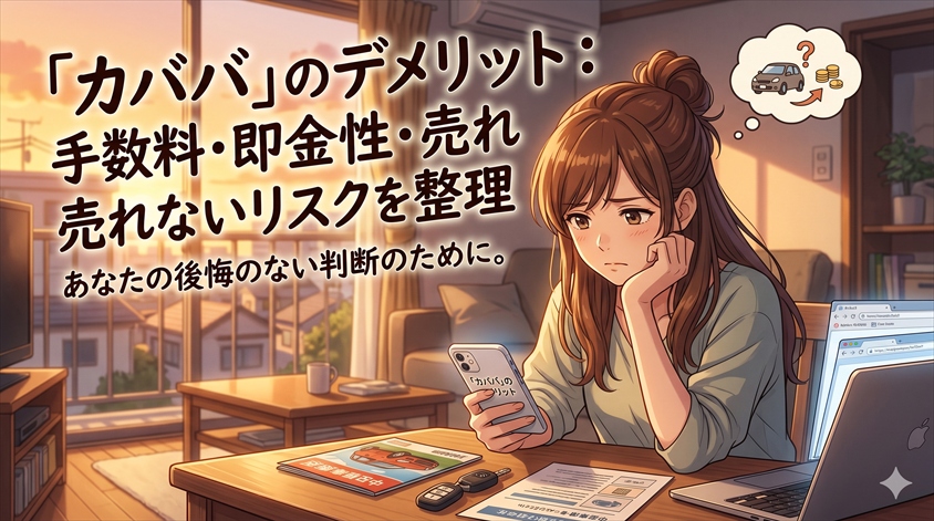 カババのデメリット｜手数料・即金性・売れないリスクを整理