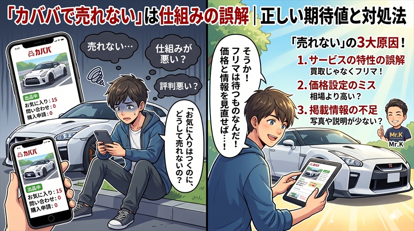 カババで売れないは仕組みの誤解｜正しい期待値と対処法