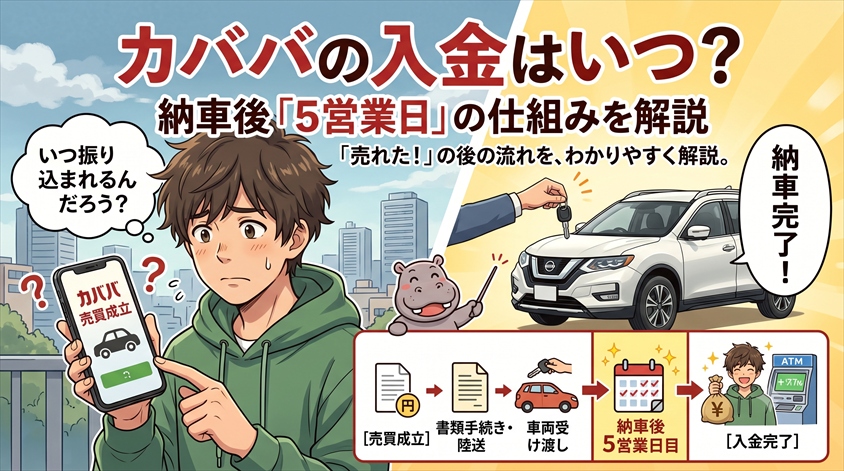 カババの入金はいつ？納車後5営業日の仕組みを解説