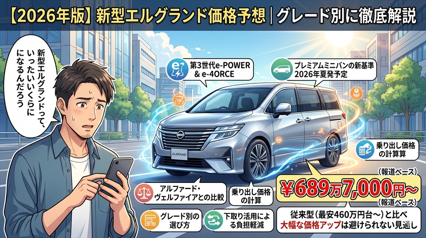 【2026年版】新型エルグランド価格予想｜グレード別に徹底解説