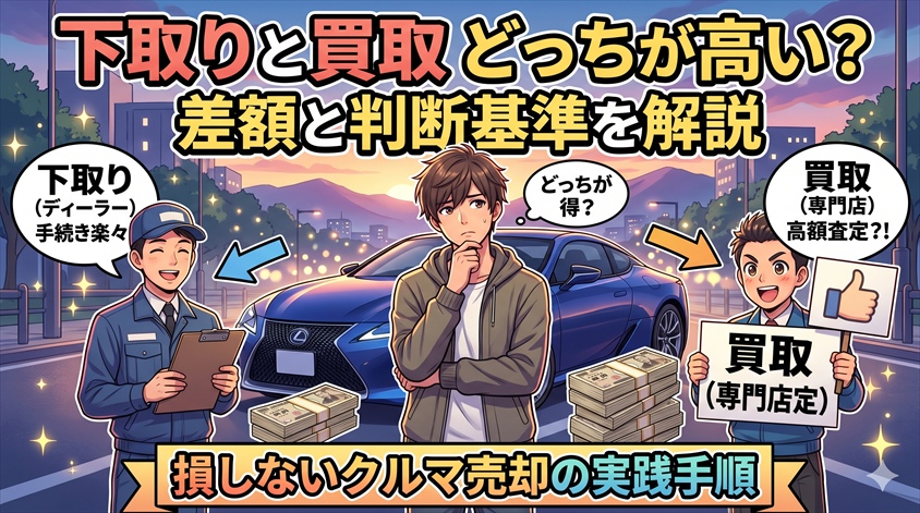 【結論】下取りと買取どっちが高い？差額と判断基準を解説