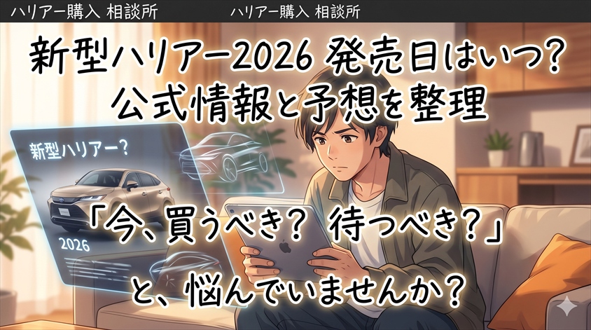新型ハリアー2026の発売日はいつ?公式情報と予想を整理