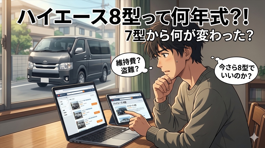 ハイエース8型とは何年式？7型から変わった装備を完全解説