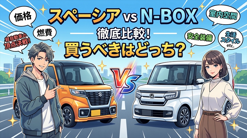 スペーシアvsN-BOX【徹底比較】買うべきはどっち？