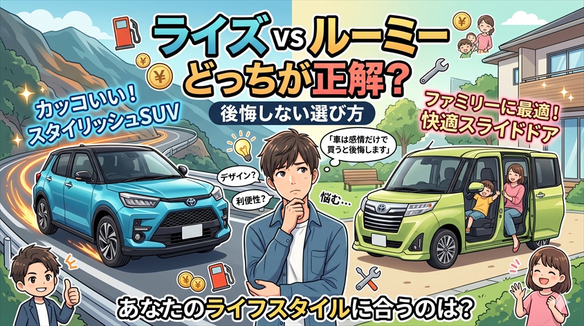 【比較】ライズ vs ルーミーどっちが正解？後悔しない選び方
