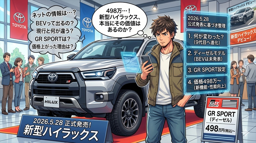 【正式発売】新型ハイラックス最新情報｜498万の価値はあるか？