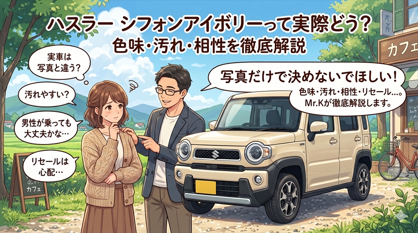 ハスラー シフォンアイボリーって実際どう？色味・汚れ・相性を徹底解説