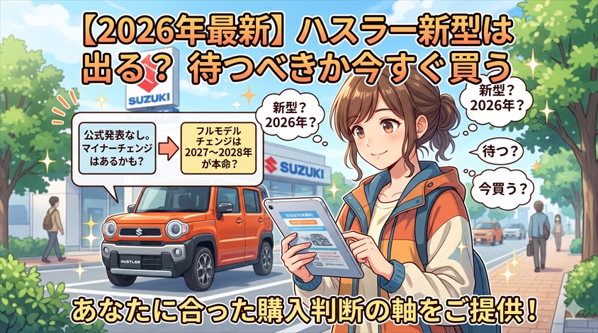 【2026年最新】ハスラー新型は出る？待つべきか今すぐ買う