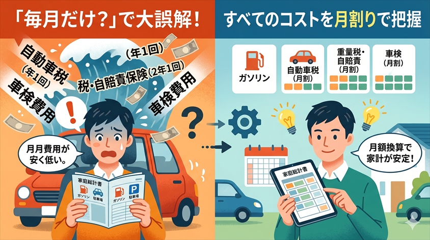 車の維持費を月額で考えることが重要な理由