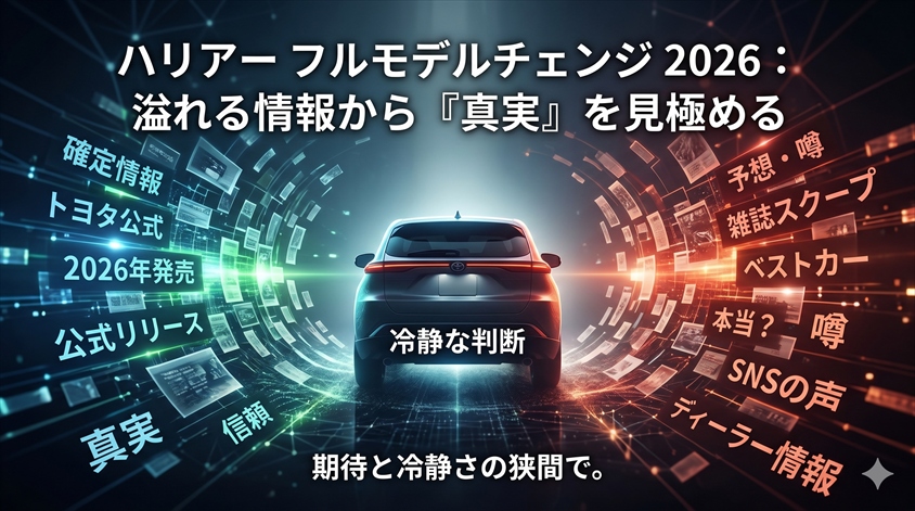 ハリアー フルモデルチェンジ 2026：まず「確定情報」と「予想情報」を分けよう