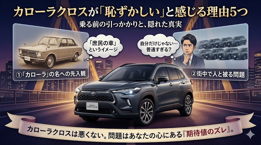 カローラクロスが「恥ずかしい」と感じる理由5つ