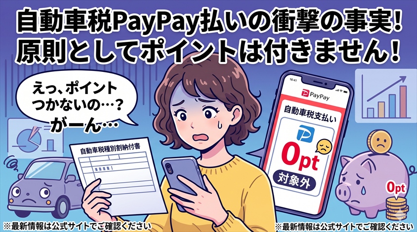 自動車税をPayPayで払うとポイントは付くのか【結論から解説】