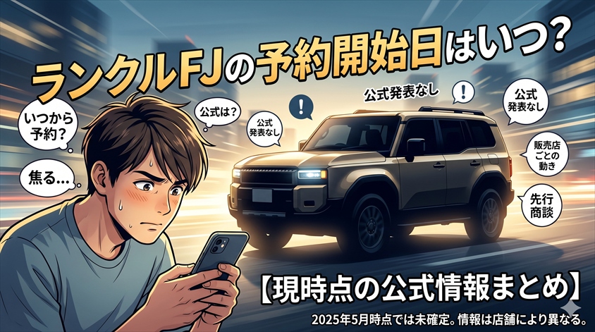 ランクルFJの予約開始日はいつから？【現時点の公式情報まとめ】