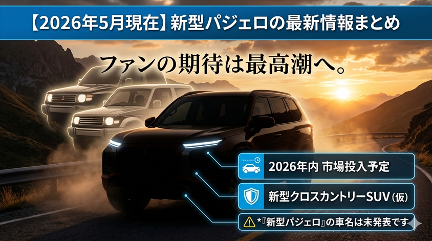 【2026年5月現在】新型パジェロの最新情報まとめ